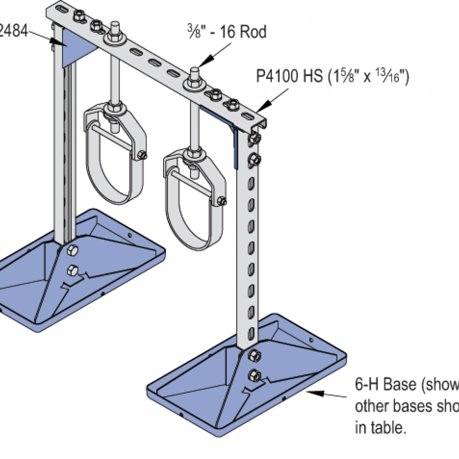 Double Base Trapeze Unistrut Hawaii Honolulu, Hawaii