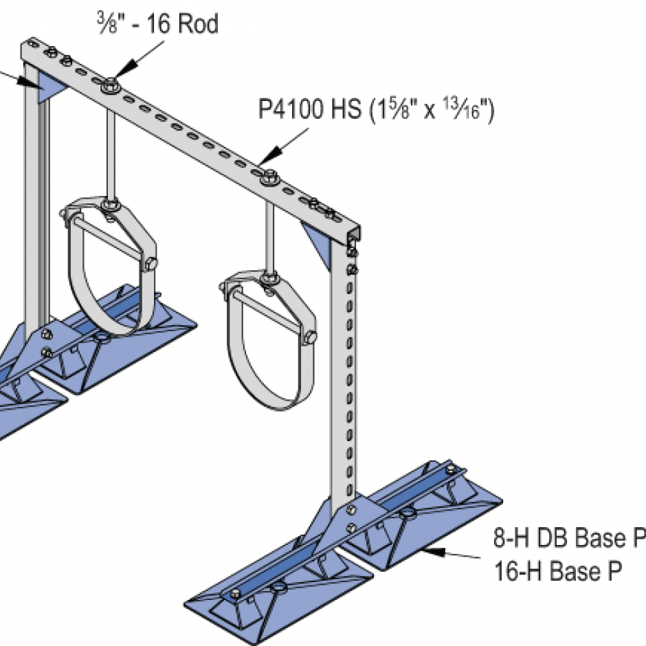 Heavy Duty Double Base Trapeze Unistrut Hawaii Honolulu, Hawaii