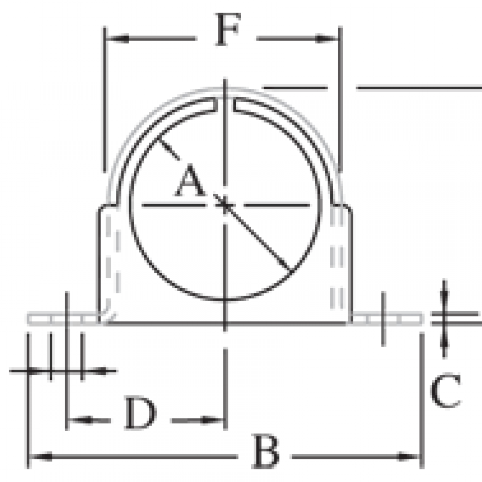 1/4" thru 51/8" CushAClamp Assembly Omega Series Pipe/Tube Clamp (1