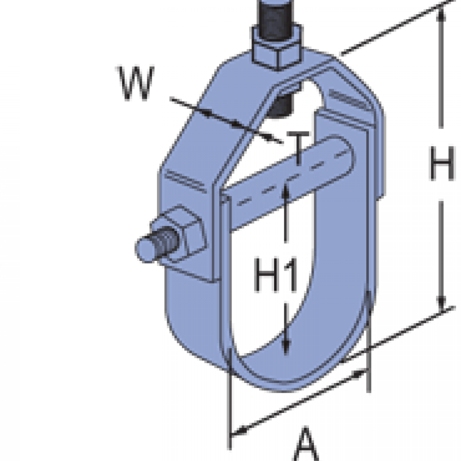 F1001500 thru F1001514 Fiberglass Fabricated Clevis Hangers