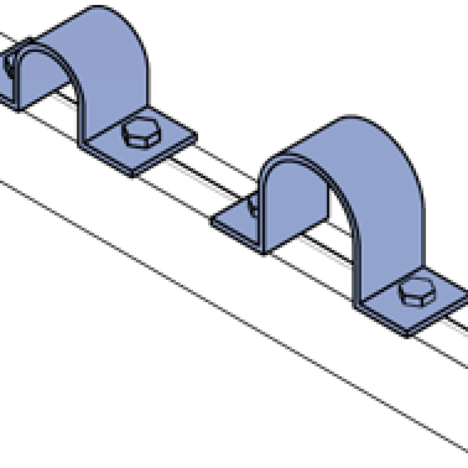 FPS200 thru FPS1800 Fiberglass Two Hole Pipe Straps Unistrut Hawaii
