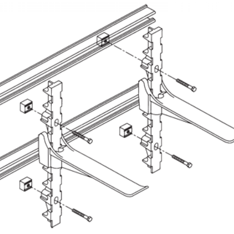 F20N Series, PowerRack NonMetallic Cable Arms and Stanchions