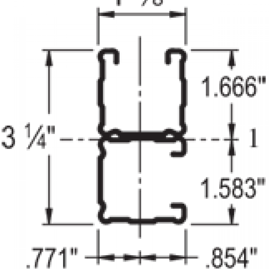 P1101C 1 5 8 X 3 1 4 14 Gage Double Combination Unistrut Hawaii