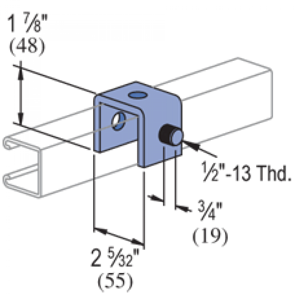 P1320 2 Hole, 1 Stud, "U" Shape Fitting Unistrut Hawaii Honolulu