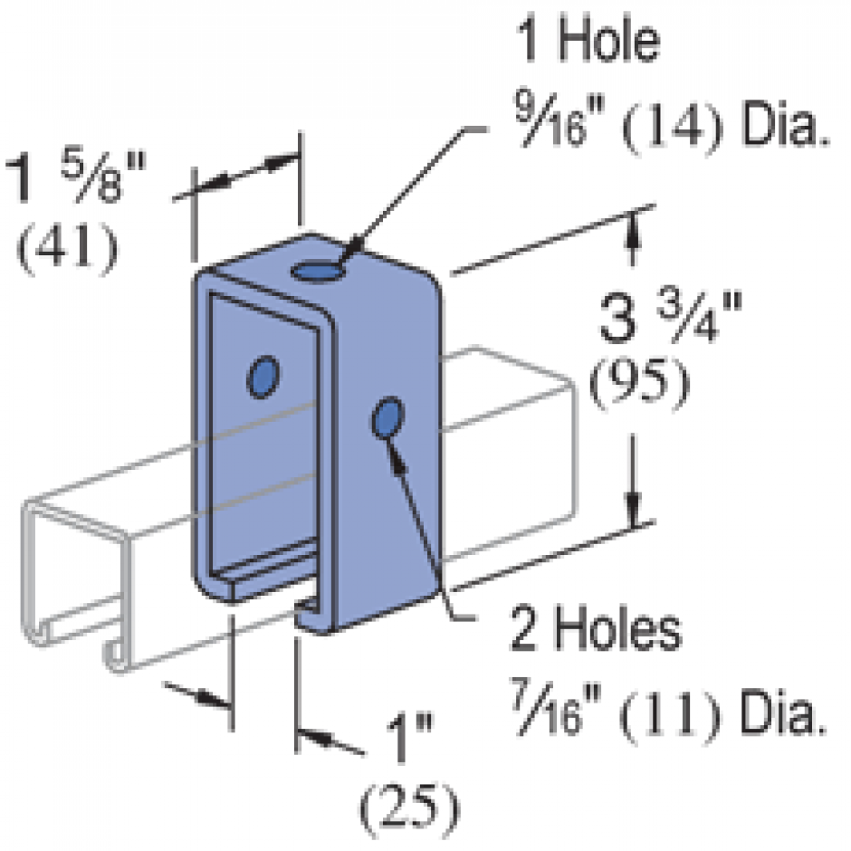 P1834 Trolley Track Hanger Unistrut Hawaii Honolulu, Hawaii