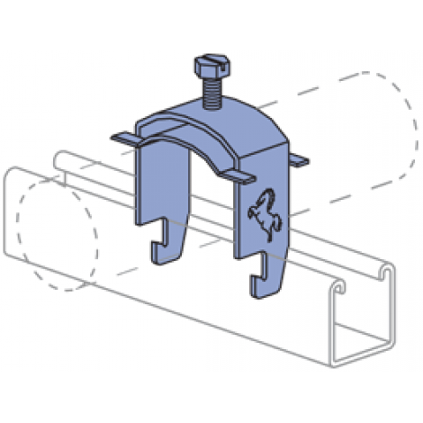 Mu025 Thru Mu400 Mustang Universal One Piece Pipe Conduit Clamp Unistrut Hawaii Honolulu Hawaii